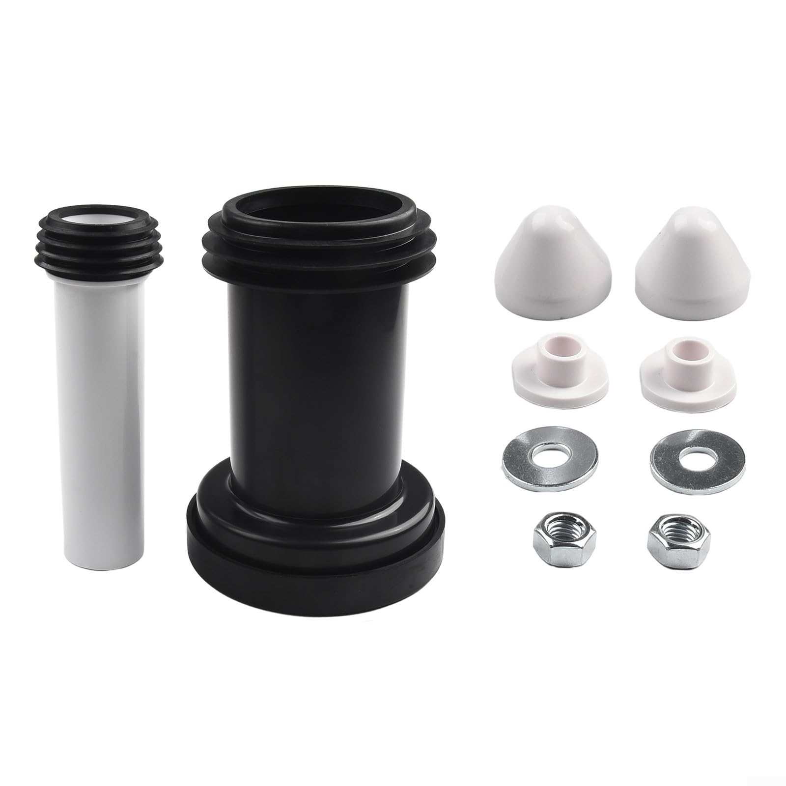 Eawfgtuw Conectores de tubería de descarga y residuos para inodoro suspendido – Kit de conector de entrada y salida de marco de inodoro para pared para inodoro Duofix, cubierta de cromo satinado