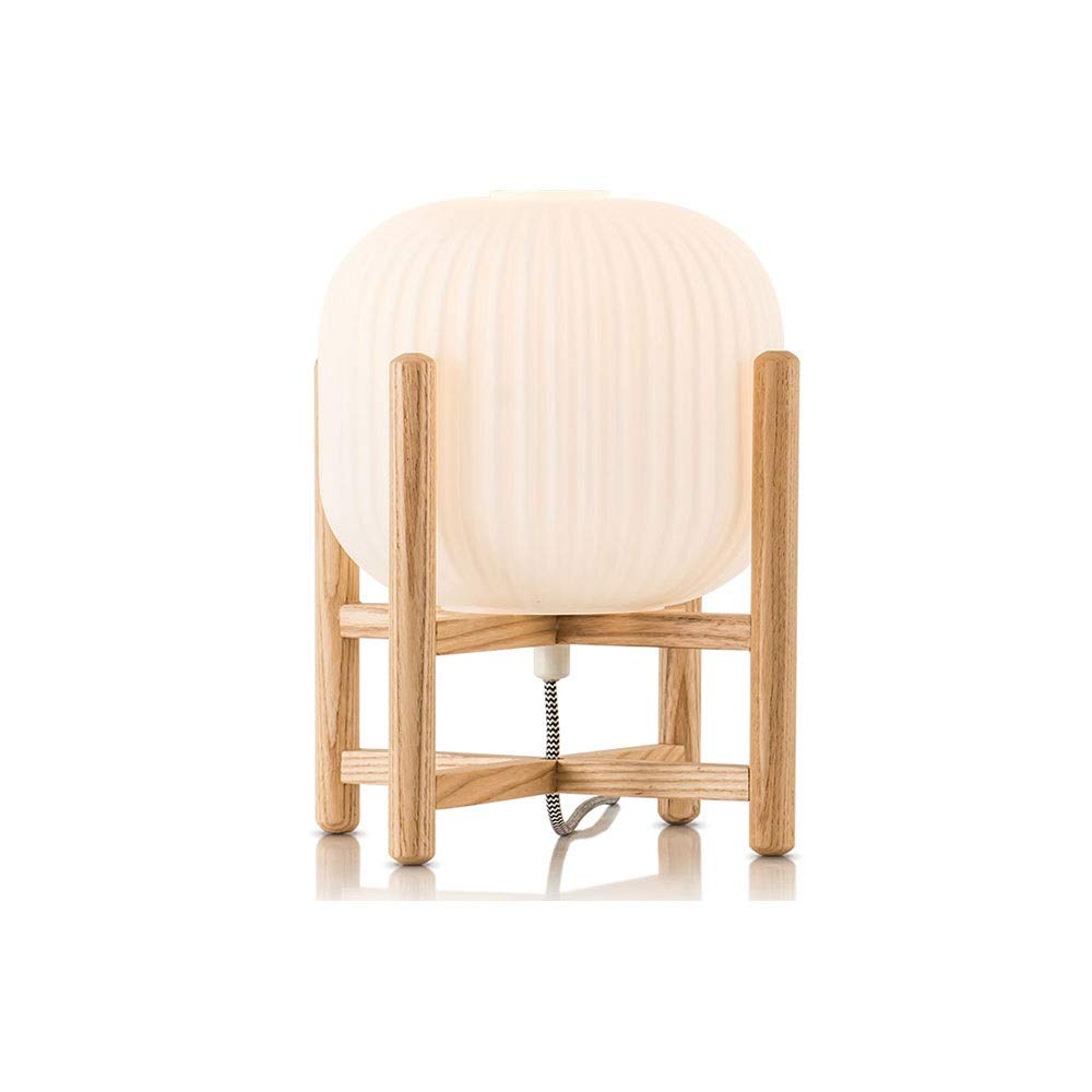 LDDENDP Creative Personality Log Lap Table Lamp - Bedroom - Postmodern - Simple - Creative - Personality Fashion Decoration - Retro - Glass Lampshade - Bedside Lamp - A/B Two Styles