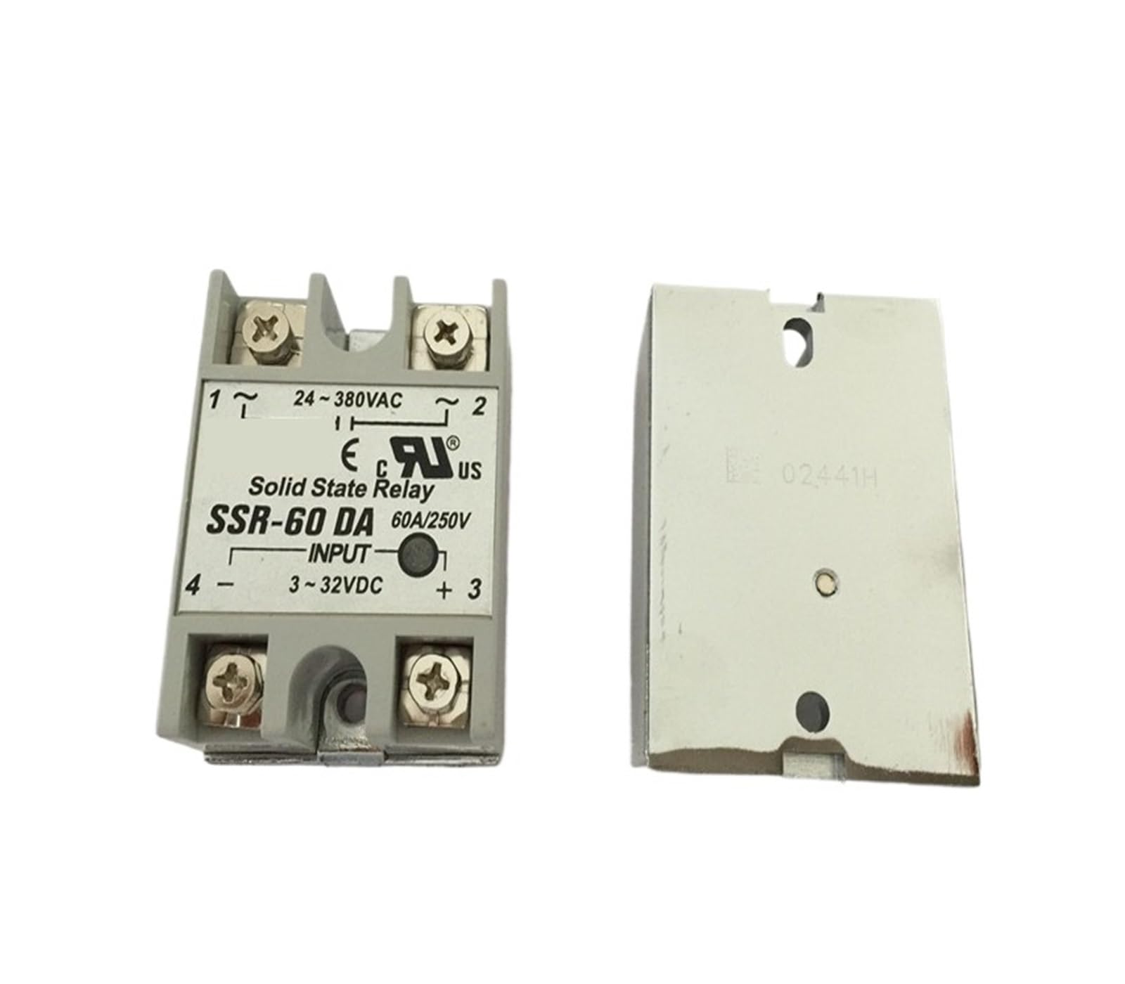 Ltrajuynh One Color 10Pcs Ssr60da Ssr-60Da 60A Ssr Relay,Input 3-32Vdc Output 24-380Vac