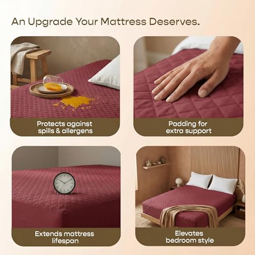 Image of SleepyCat Quilted Mattress Protector | Soft Quilted Comfort | Waterproof Backing | Everyday Mattress Protection | Multiple Sizes |(King Size, 72x72 Inches)