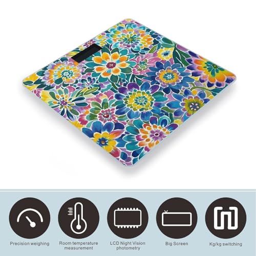 Báscula Digital Inteligente Tie Dye para Baño miniatura 3
