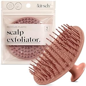 Kitsch Scalp Massager for Hair Care – Scalp Scrubber, Shampoo Brush & Exfoliator for Scalps- Hair Scrubber for Relaxing Bath – Terracotta