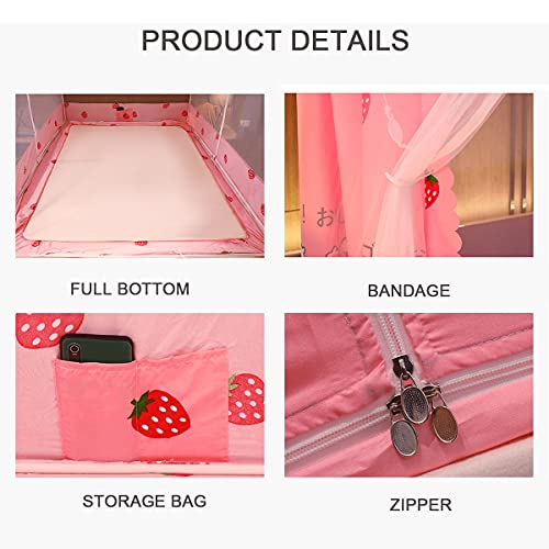 Mosquitero para dormitorio azul transpirable de instalación fácil 5