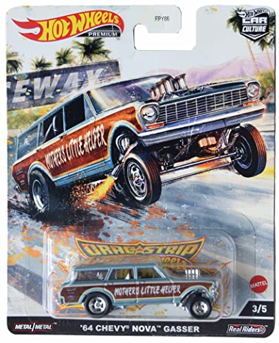 Hot Wheels '64 Chevy Nova Gasser, Car Culture 3/5 miniatura 1