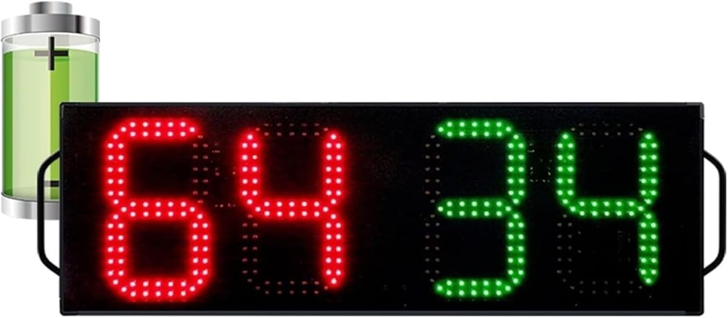 Electronic Large Basketball Scoreboard,LED Football Replacement Board Football Referee Injury Stop Time Display Electronic Football Scoreboard Battery