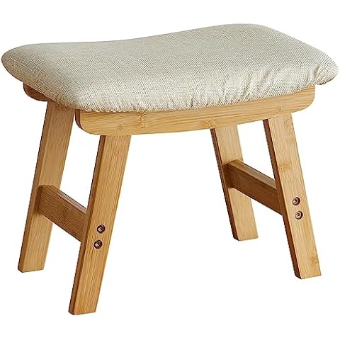 viewcare Foot Stools Ottoman, Small Foot Stool Ottoman, and Footstool, Wooden Foot Stool, Sofa Footrest Extra Seating for Living Room Entryway Office Cover