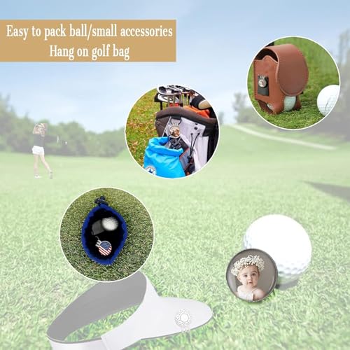 ubmpj 2 PCS Personalized Golf Ball Markers - Custom Photo Logo Markers (Markers Only) - Professional 1-Inch Mirror Finish Golf Accessories for Men - Unique Golfer Gift - Thumbnail 6
