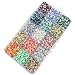 Chenkou Craft 5000pcs Assorted 15 Colors Gradient Color Half Flatback Pearl Bead 5mm Flat Back Gem Scrapbook Craft DIY Beads + Plastic Box