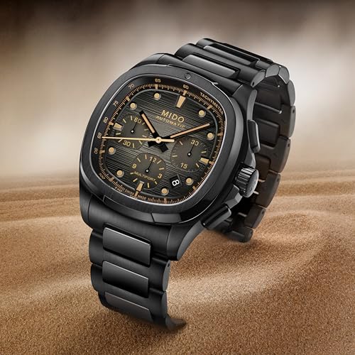 Image of MIDO Multifort TV Chronograph - Swiss Automatic Watch for Men - 41.2 x 42mm Case - Stainless Steel Bracelet Plus Additional Strap