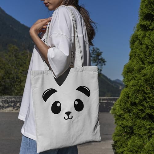 Ecobag Panda Bolsa de Praia Grande Sacola de Tecido Dobrável Ecológica Feminina 30x40 REC Store
