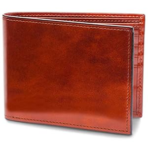 Bosca Men’s Wallet, Old Leather Continental Bifold Wallet with I.D. Flap, Cognac