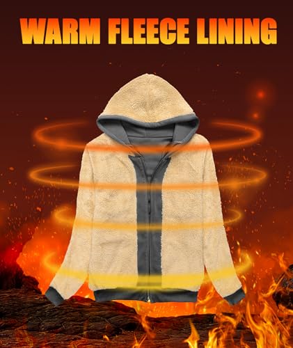 GEEK LIGHTING Womens Zip Up Hoodie Fleece Lined Jacket Sherpa Lined Sweatshirt Warm Winter Fashion Coat for Women2