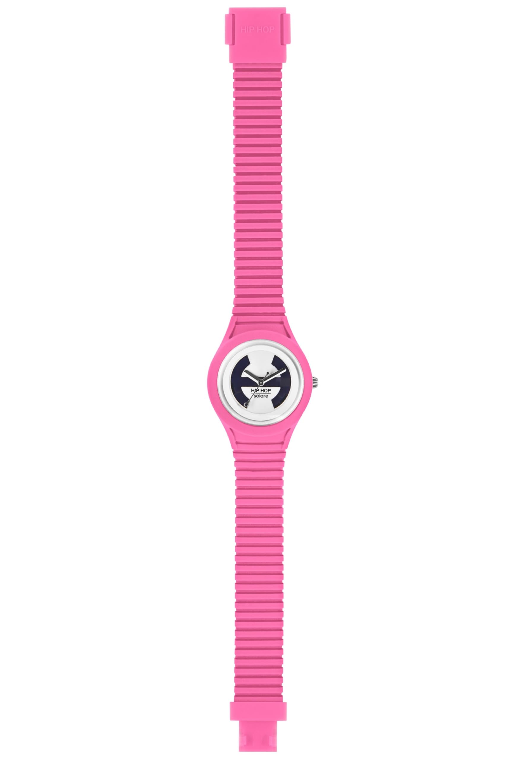 Hip Hop, Collezione Solare, Orologio Donna, Cinturino In Silicone Regolabile, Quadrante Bianco, Pratica Chiusura, Cassa 34 Mm, Movimento Solo Tempo Miyota 2036, Resistente All'acqua-image