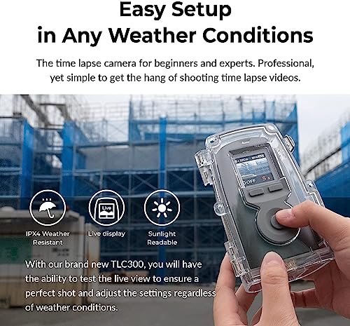 Miniatura 2 de Brinno Bcc300-M Timelapse Video Bundle - Cámara Tlc300 1080p Fhd Y Hdr, 118 Fov, Pantalla Lcd Ips 1.44 , Carcasa Ipx4, Soporte De Pared, Fácil De Usar En Obras De Construcción, Interiores Y Exteriores