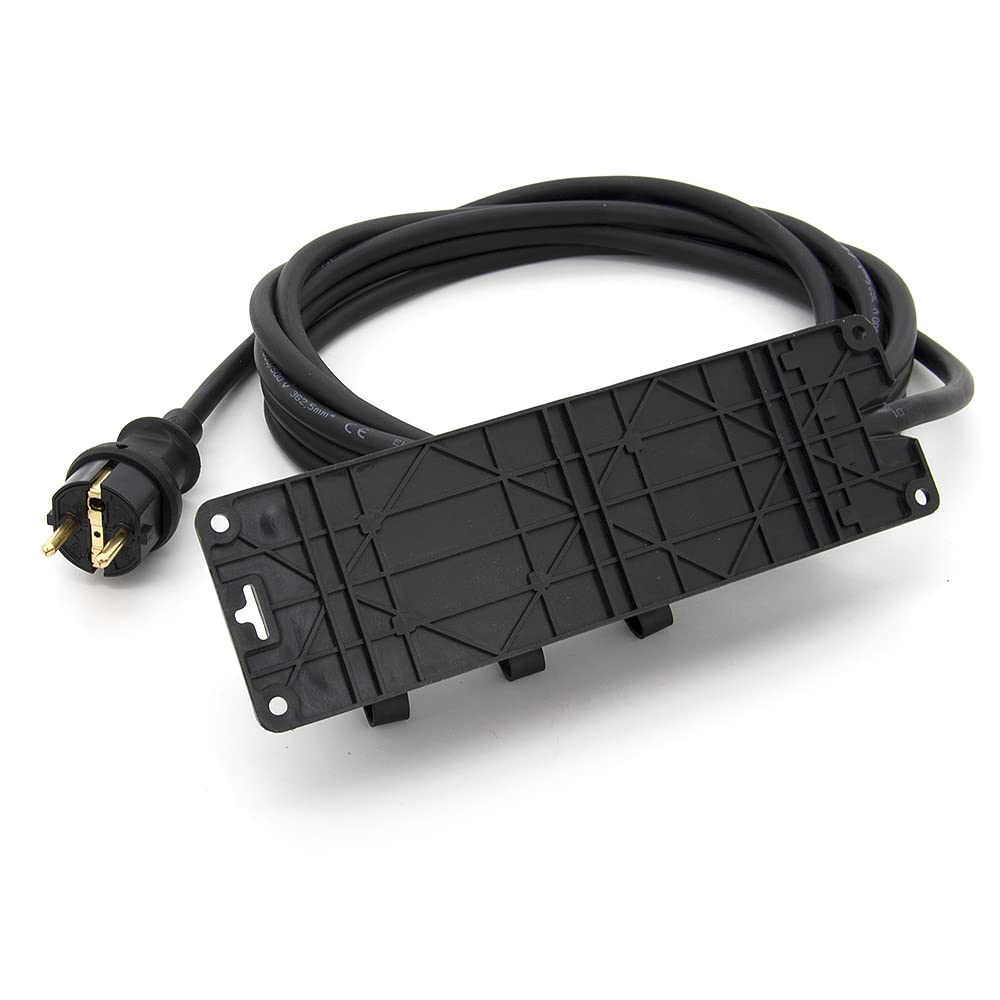 25 m Gummi-Verlängerungskabel mit 3 Schutzkontakt-Steckdosen für Garten Außenbereich IP44 16A 230V H05RR-F 3 * 1,5 (25 m, 3-Fach Steckdosenleiste)