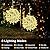 Outdoor Christmas Balls Lights 4 Pack Hanging 7.9" LED Garden Sphere Tree Lights 8 Modes Waterproof Glow Globe Lights with Memory Timer Plug for Party Yard Porch Eave Patio Xmas Decoration-Warm White