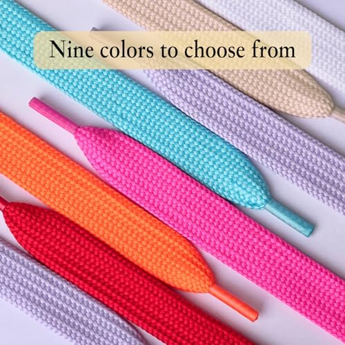 Image of Olukssck 2 Paris Fat Shoe Laces for Sneakers, 5 /8 inch Wide Athletic Shoelaces