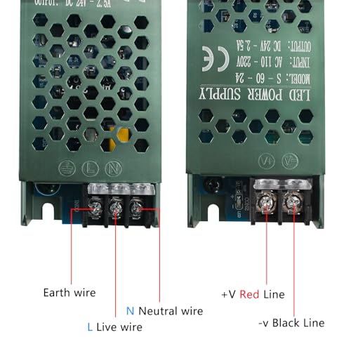 Image of 12V 5A 60W LED Driver LED Transformer, AC 110V-220V to DC 12V LED Power Supply Regulated Switching Converter Transformer LED Adapter for LED Strip Light, Lamp, CCTV Camera System, Radio