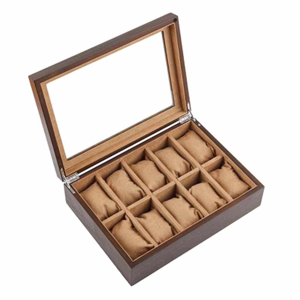 Boîtes avec fenêtres pour montre homme, l'organisateur en bois idéal pour coffret cadeau