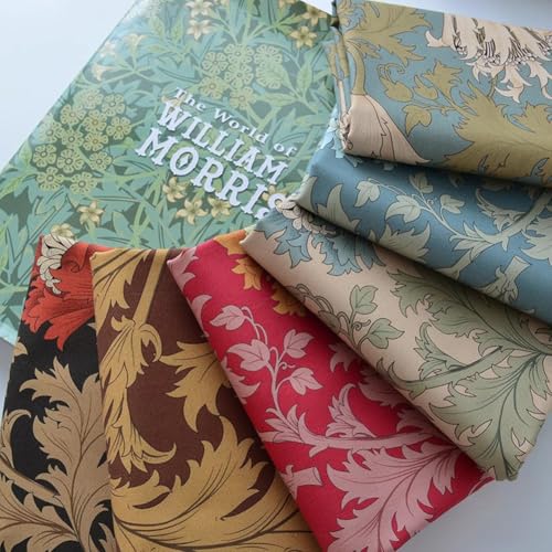 Polsterstoff im Vintage-Stil, Meterware, 100 x 145 cm, Baumwollmaterial, Blumendruck, für Kunst und Handwerk, DIY-Stoff und Kleiderherstellung (grau)