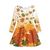 Photo Gallery bychecar abiti da ragazza casual a-line midi abiti a maniche lunghe abito autunnale, foglia d acero autunno, 13-14 anni Photo Gallery bychecar abiti da ragazza casual a-line midi abiti a maniche lunghe abito autunnale, foglia d acero autunno, 13-14 anni