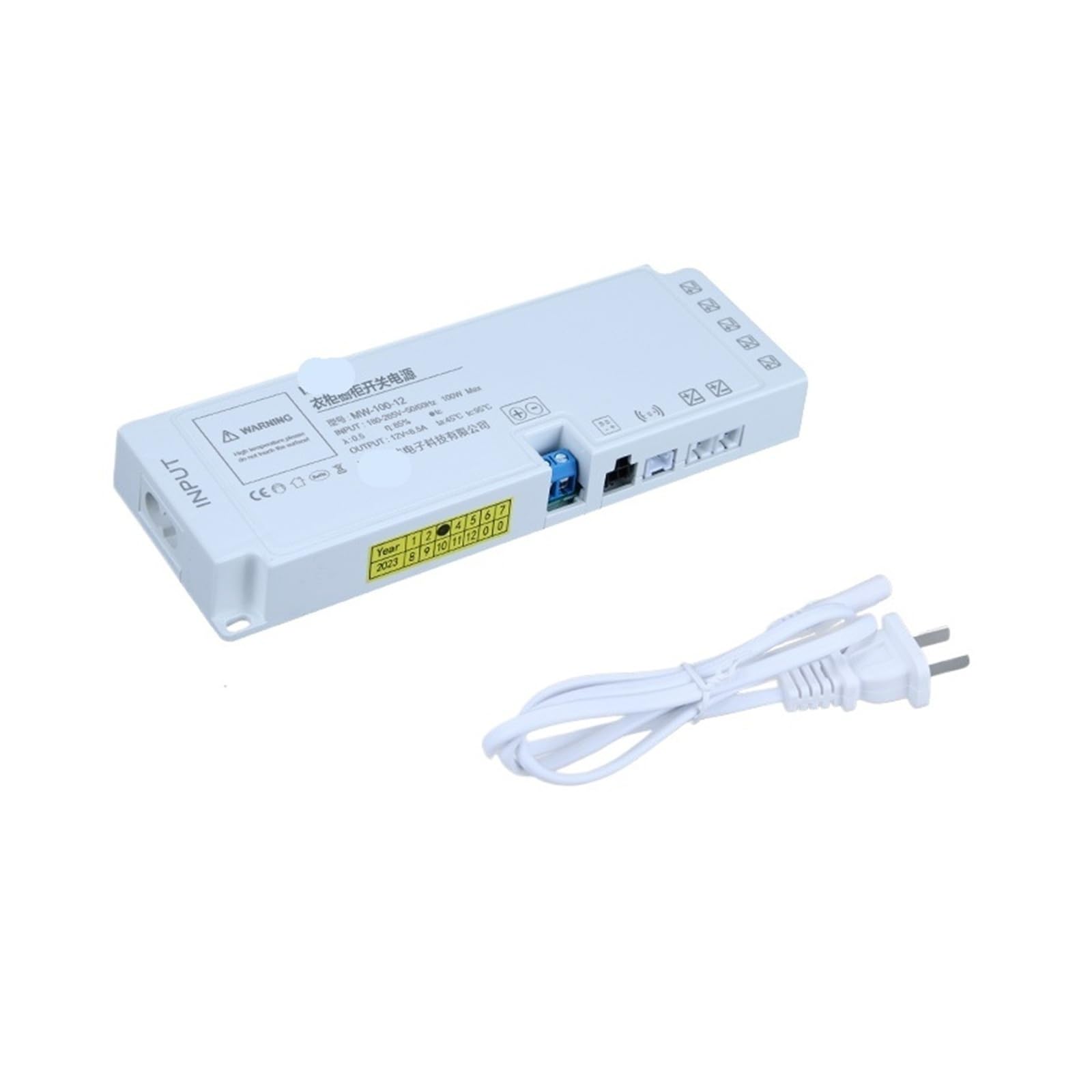 PWANUIGTE Cabinet Light Power Supply 24v with Wine Induction Control Interface 12V Wardrobe Transformer(12V 100W)