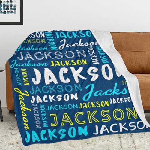 Personalized Name Blanket Customized Baby Blankets for Girls Boys Adults Monogrammed Blankets and Throws Christmas Birthday Mothers Fathers Valentines Day Gift