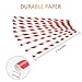 Webake Paper Straws Biodegradable Bulk 200 Red Striped Drinking Straws, Great Alternative Disposable Straws to Plastic Straws Eco Friendly Straw for Valentine's Day Party, Cake Pop Sticks