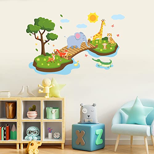 Vinilo Decorativo de Animales Puente Jungle 3D SUPERDANT miniatura 3