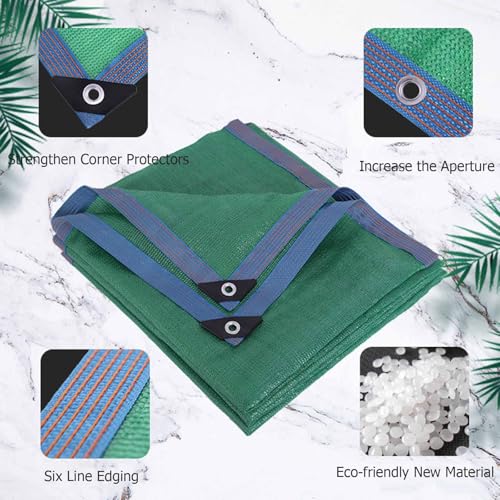 Filet d'ombrage vert foncé 10x9m avec protection UV 85%