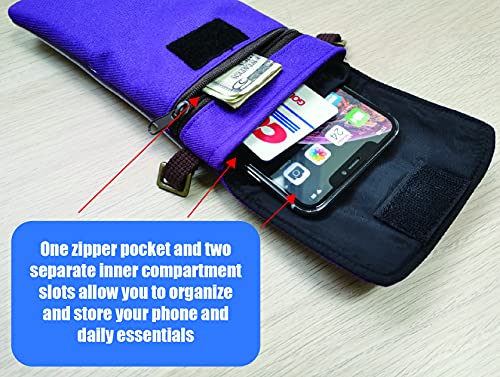 Tainada Crossbody Travel Phone Bag for Women, Small Shoulder Smartphone Touchscreen Wallet Purse Clutch Pouch w/Detachable Strap for iPhone 16/15 Pro Max; Google Pixel 9 (Feather Pattern Navy Blue)4