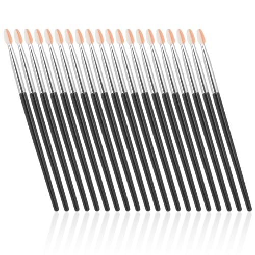 Jeffdad 20 aplicadores de sombra de ojos, esponja, pincel para sombra de ojos, esponja, pincel de maquillaje, sombra de ojos, juego de pinceles para sombras de ojos, pinceles para principiantes,