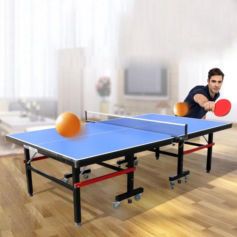 Image of ‎Classic Active Wood Table Tennis Table w /Both Side Laminated & Wheels w /Lock (TT Net + 2 TT Racket & 2 Balls) (18 mm Top Thickness Speedo)