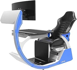 SMLZV Sillas de Oficina, Sillas de vídeo del Juego del Juego de Ordenador Silla ergonómica de la carlinga Happy-Chair-Esports-Silla con cómodo Cuello y Lumbar Tiresome