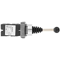 Vista 4 de Interruptor de control de palanca de mando de retorno de resorte 4 posiciones 10A 600V para panel de control industrial (metal plástico negro)