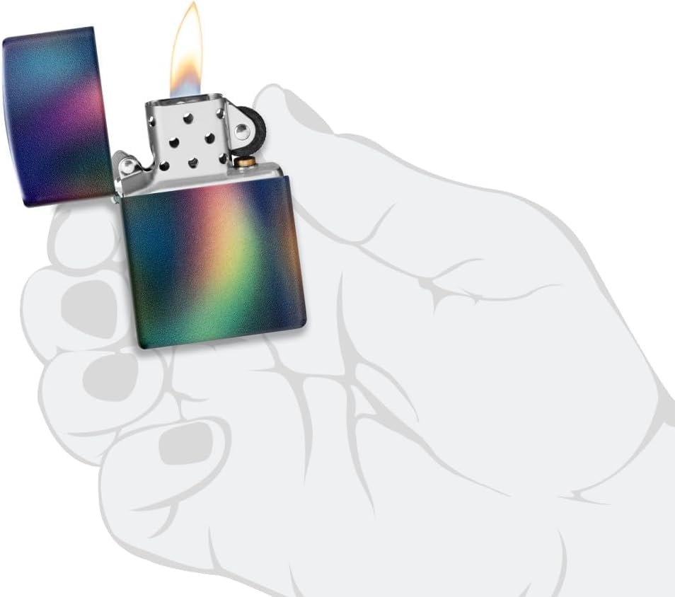 Encendedor Zippo personalizado con grabado diseño prismático miniatura 6