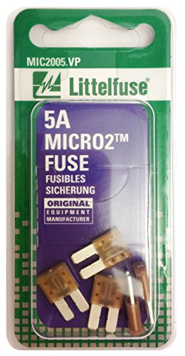 Littelfuse (MIC2005.VP) MICRO2 Tan 32V 5 Amp Blade Fuse, 5 count (Pack of 1)