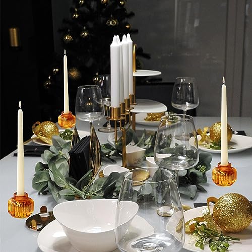 Wohocandlestickholderssetof4ambervotivecandleholdersforfallweddingtablecenterpieceribbedglasstapercandleholdersfordinnerpartyhalloweenthanksgivingdecor Urban Country Home Decor Woho candlestick holders set of 4 amber votive candle holders for fall wedding table centerpiece ribbed glass taper candle holders for dinner party halloween thanksgiving decor urban country home decor