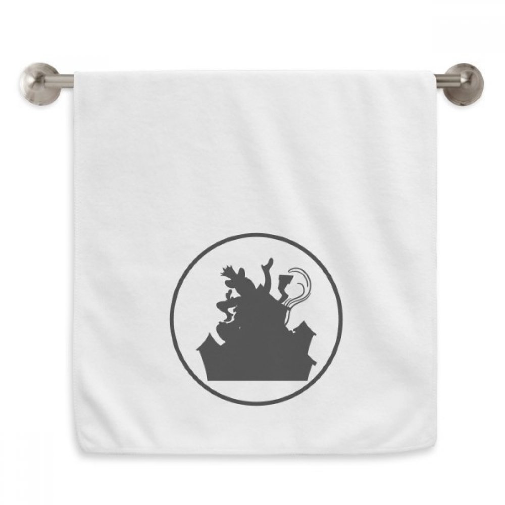Serviette de toilette clown et parc d'attractions blanche 13x29 pouces par DIYthinker