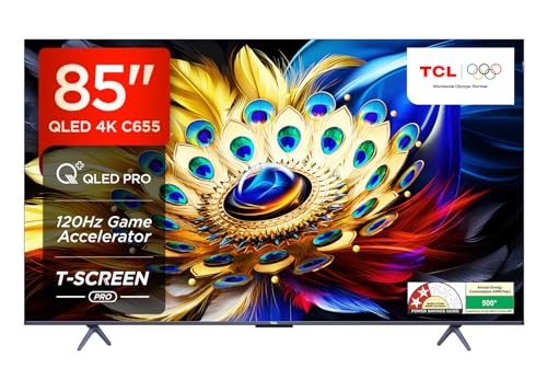 Image of TCL 215 cm (85 inches) C655 Series 4K Ultra HD Smart QLED Google TV 85C655 (Black)