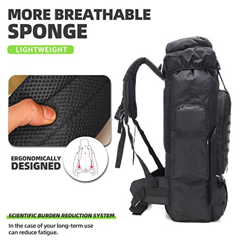 Bnmjvjl 70L Hiking Backpack Military Tactical Camping Adjustable Waterproof Climbing Sport Bags #TOP5