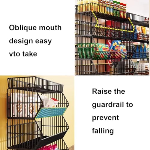 Rolling Metal Wire Basket Cart, Black Shelf Rack for Office & Kitchen, Inclined Pantry Storage, 90x45x140cm - Convenient Store Display & Organization Solution