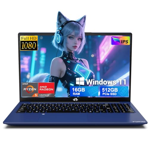 Image of NIMO 15.6 inch AI Ready Laptop 16GB RAM 512GB SSD, AMD Ryzen 5, Win 11