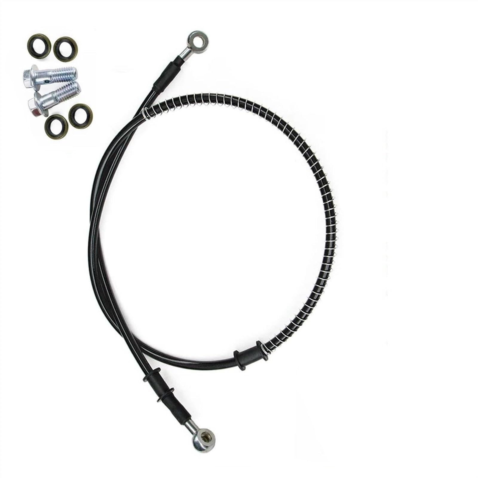 Motorbike Part M10 0 Degree 28 Universal Motorcycle Braided Line Steel Brake Hose Cable Hydraulic Pipe 400mm-2300mm(500mm)