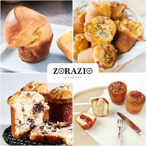 Zorazio 2 Pack Popover Pan 6-Cup, Nonstick Silicone Popover Pan for Baking, Large Deep Cupcake Pan,Easy to Clean,BPA Free by Zorazio - Image 6