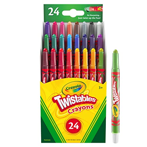 Image of Crayola Twistables Crayons Coloring Set, Mini, Kids Indoor Activities at Home, 24 Count, Assorted
