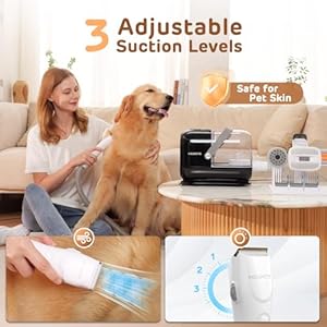 Dog grooming vacuum kit 3l pet grooming vacuum with 7 pet grooming tools dog vacuum for shedding grooming at home with low noise electric clipper and brush black   cucciolini doodles
