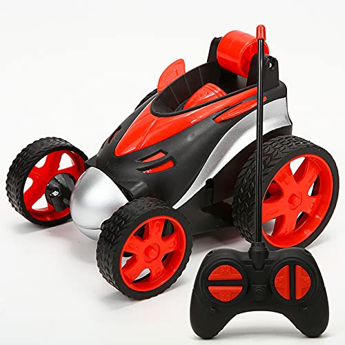 Cheapest 🛒 Remote Control Car Rolling Rotating Tumbling Stunt Dump Truck Toys Electric RC Dancing Car Vehicle Kids Gifts (Red)