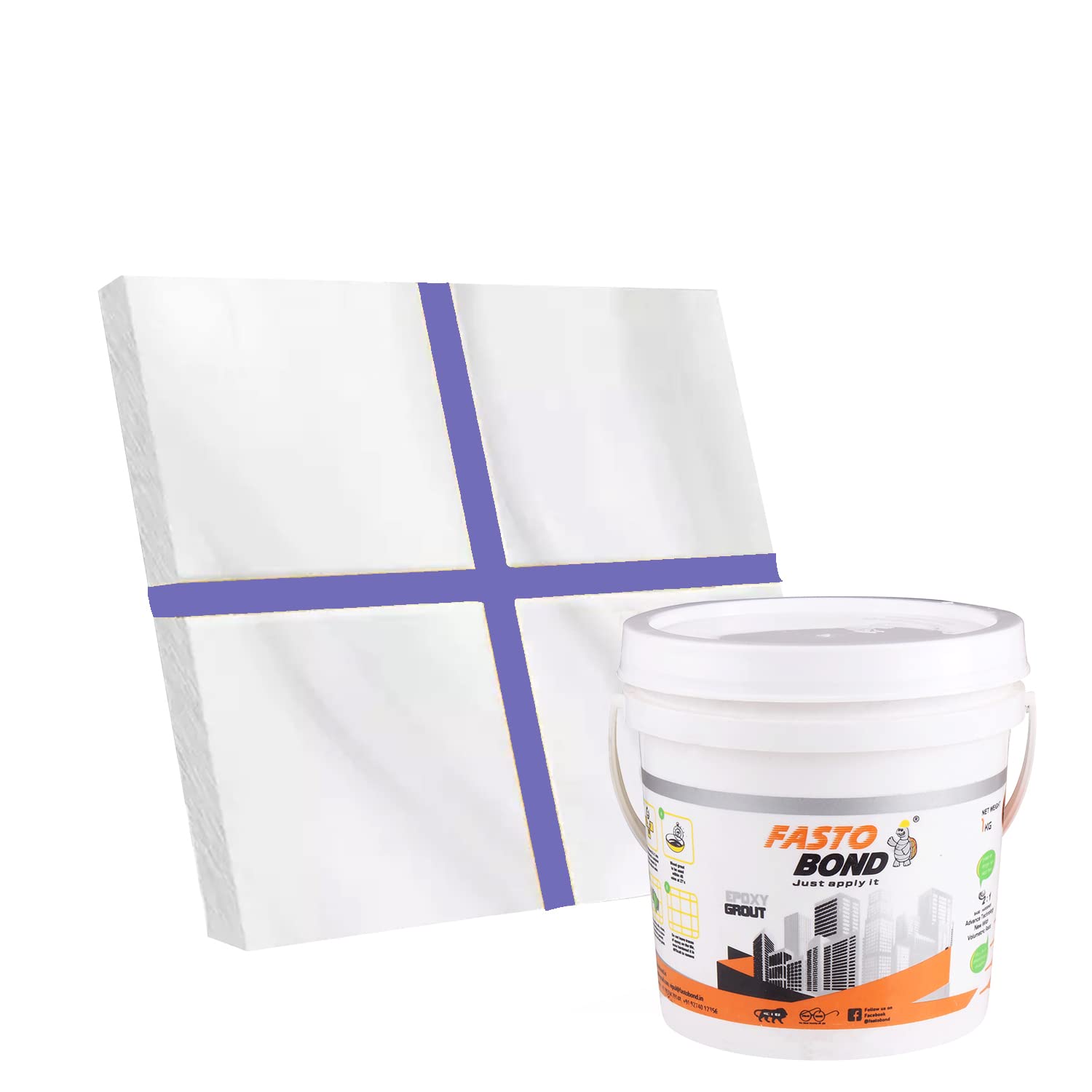 Fastobond Epoxy Grout For Tiles - 1 Kg - Alpen Blue Color Epoxy Tile Grout_Fastobond | 3 components only | Premixed Filler for uniform finish (B092966MG5) Amazon Price History, Amazon Price Tracker