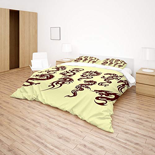 Housse de couette dragon CHEHONG en microfibre de qualité supérieure